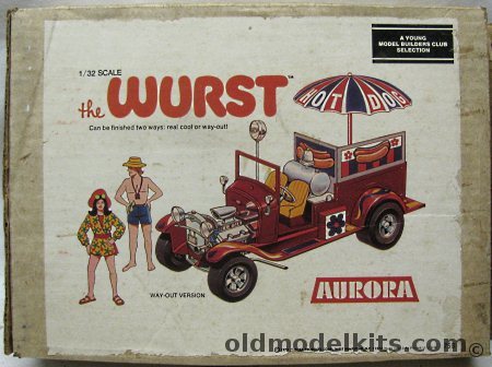 Aurora 1/32 The Wurst- Modified 1930 Ford Model A Fire Truck (Ford AA Heavy Duty Truck Chassis), 596-650 plastic model kit